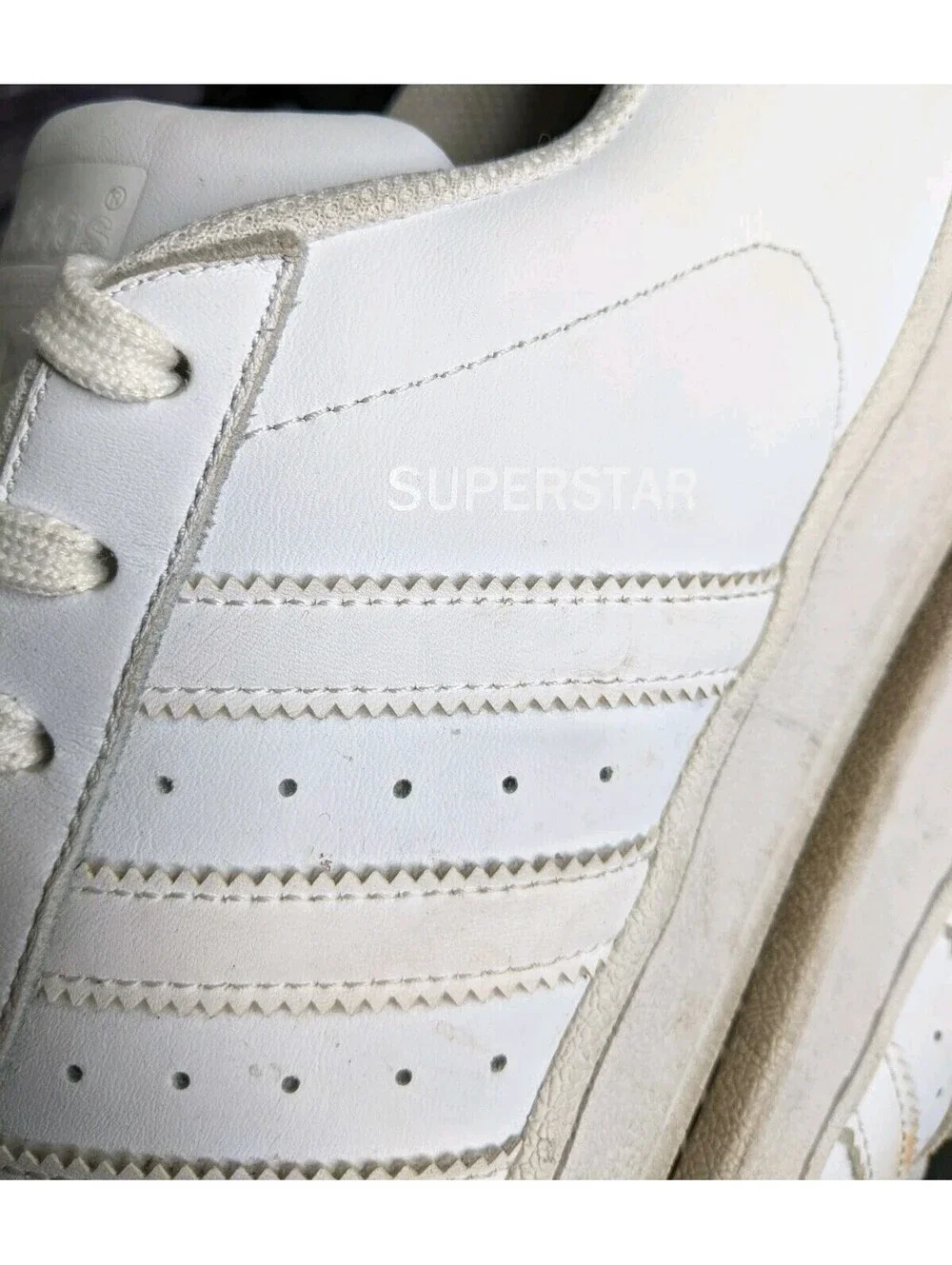 Adidas ORIGINALS Triple All White SUPERSTAR Shoes Sneakers Mens 11 45 3 Stripe